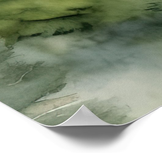 dennenboomafdruk | Winter Landschap Muurkunst Poster (Hoek)