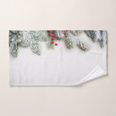 Dennenboomtakken Sneeuw Kerstmis Bad Handdoek (Handdoek)