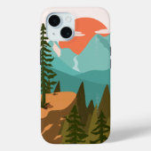 Dennenbos, bergen en zonsopgang Case-Mate iPhone case (Achterkant)