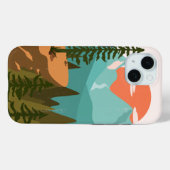Dennenbos, bergen en zonsopgang Case-Mate iPhone case (Achterkant (horizontaal))
