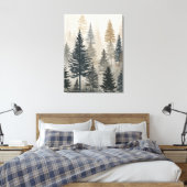 Dennenbos Canvas Afdruk (Insitu (Slaapkamer))
