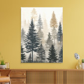 Dennenbos Canvas Afdruk (Insitu (Woonkamer))