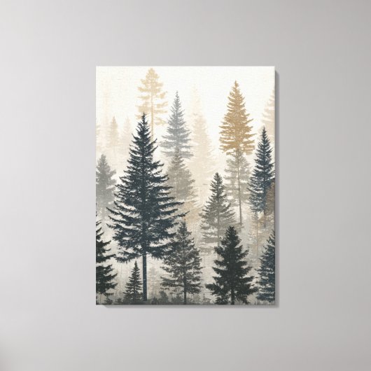 Dennenbos Canvas Afdruk (Voorkant)