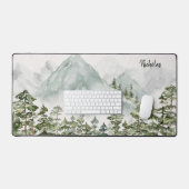 Dennenbos en bergen bureaumat (Keyboard & Muis)