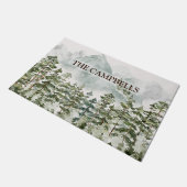 Dennenbos en bergen deurmat (Schuin)