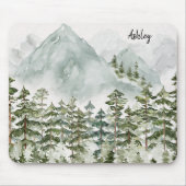 Dennenbos en bergen muismat (Voorkant)