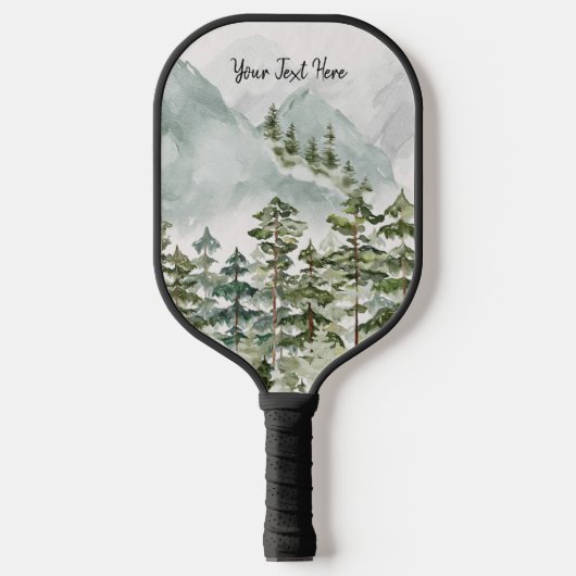 Dennenbos en bergen pickleball paddle (Voorkant)