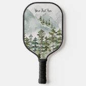 Dennenbos en bergen pickleball paddle (Achterkant)