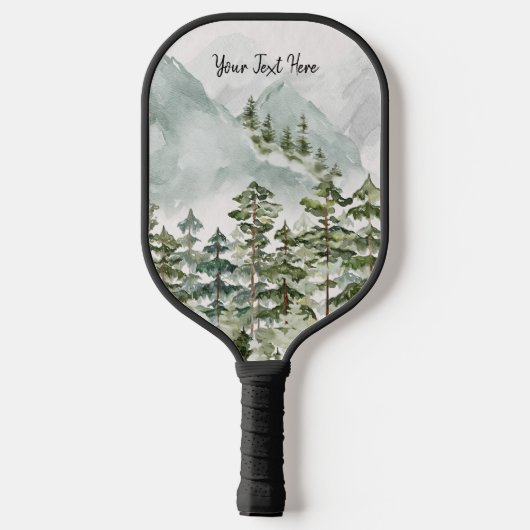 Dennenbos en bergen pickleball paddle (Achterkant)