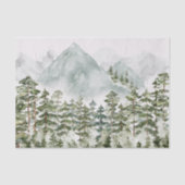 Dennenbos en bergen tissuepapier (Voorkant)