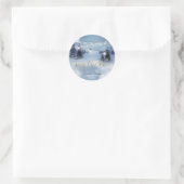 Dennenbos,Landschap,Sierlichtjes Ronde Sticker (Tas)