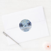 Dennenbos,Landschap,Slingerlichten Kabouters Ronde Sticker (Envelop)