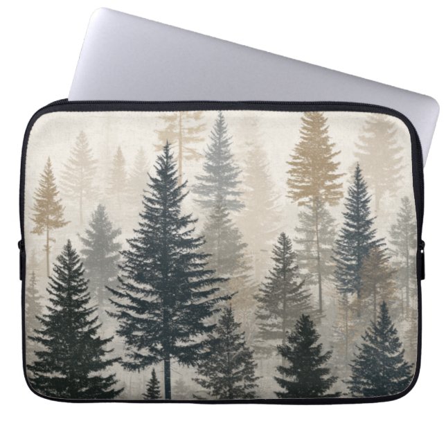 Dennenbos Laptop Sleeve (Voorkant)