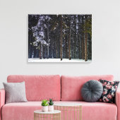 dennenbos met sneeuw-Cyprus Canvas Afdruk (Insitu (Woonkamer))