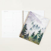 dennenbos na zonsondergang hand geschilderde water planner (Display)