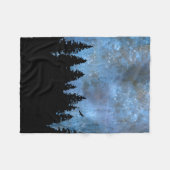 Dennenbos Nacht Fleece Deken (Voorkant (Horizontaal))