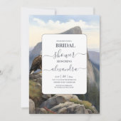 Dennenbos roestige aquarel thema bruiloft kaart (Voorkant)