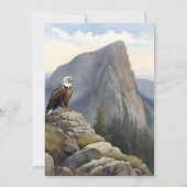 Dennenbos roestige aquarel thema bruiloft kaart (Achterkant)