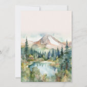 Dennenbos Rustieke Aquarel Bruids Thema Kaart (Achterkant)