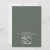 Dennenbos Rustieke Budget QR Code Huwelijk Kaart (Achterkant)