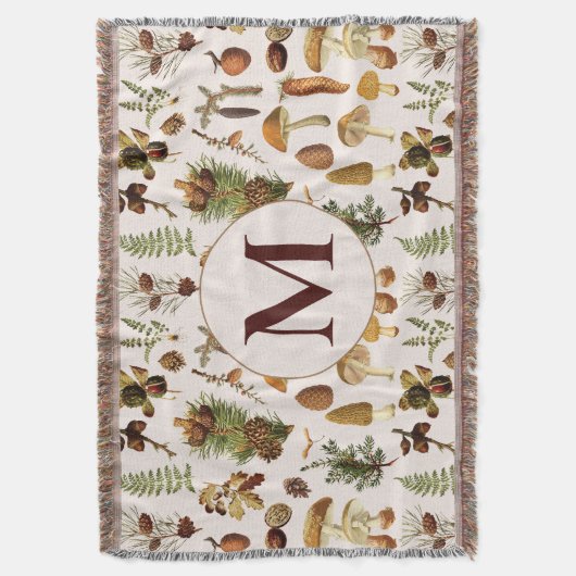  dennenbos schatten patroon deken (Voorkant Verticaal)