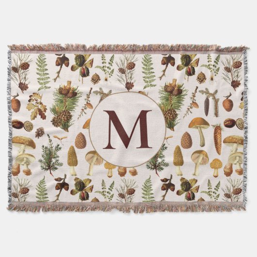  dennenbos schatten patroon deken (Voorkant)