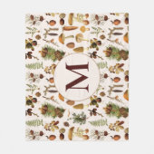  dennenbos schatten patroon fleece deken (Voorkant)