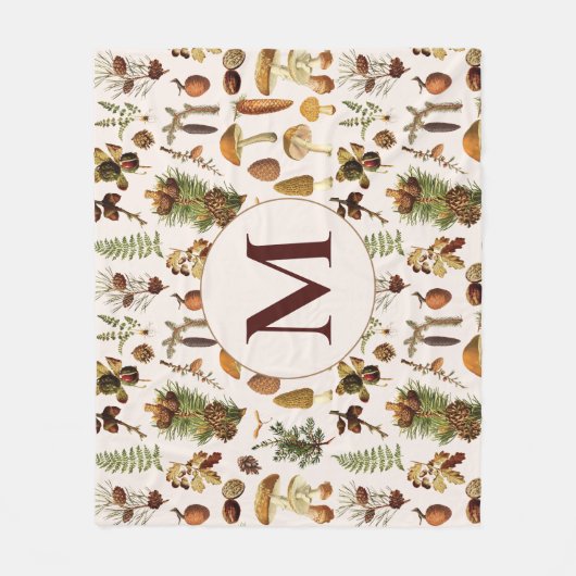  dennenbos schatten patroon fleece deken (Voorkant)