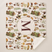  dennenbos schatten patroon sherpa deken (Voorkant)