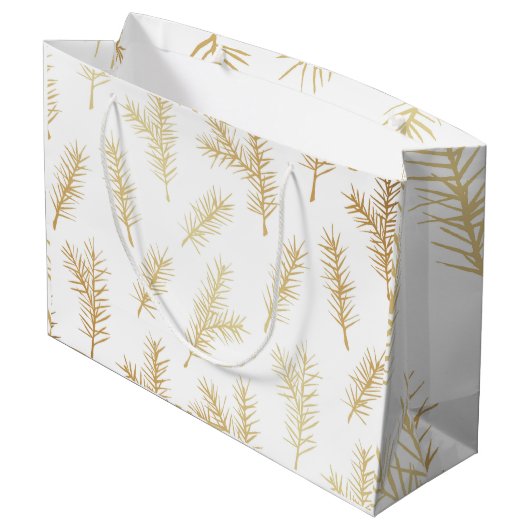 DENNENNAALDEN IN GOUDEN CADOES GROOT CADEAUZAKJE (Achterkant Gekanteld)