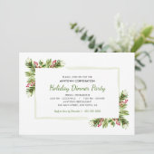 dennennaalden | Zakelijke feestdagen Diner Party Kaart (Staand voorkant)