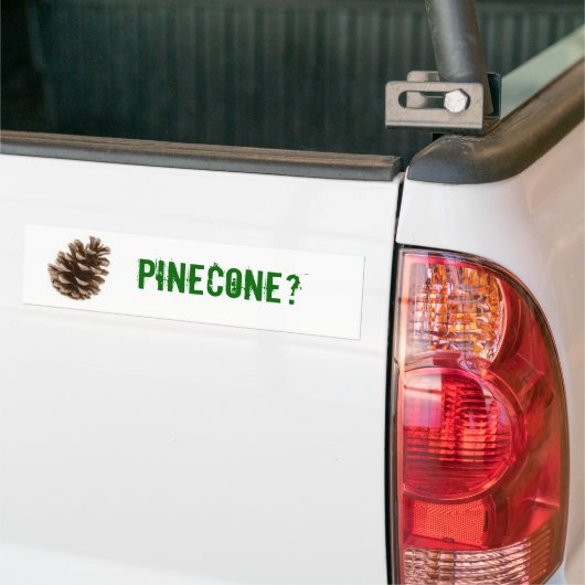 Dennenzakje? Bumpersticker (Op Truck)