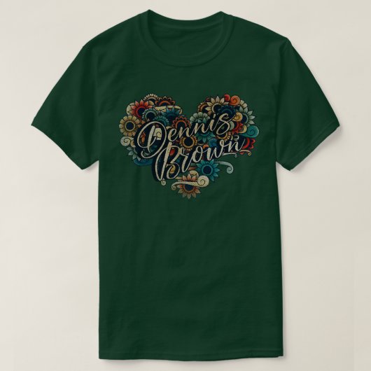 Dennis Brown VIGNETTE KLEUR T-shirt (Design voorkant)