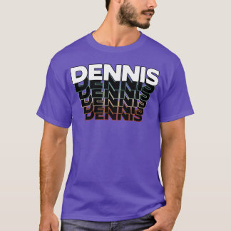 Dennis Grappige Retro Vintage Zonsondergang Dennis T-shirt
