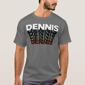 Dennis Grappige Retro Vintage Zonsondergang Dennis T-shirt