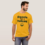 Dennis heeft een podcast - Oranje T-shirt (Voorkant volledig)