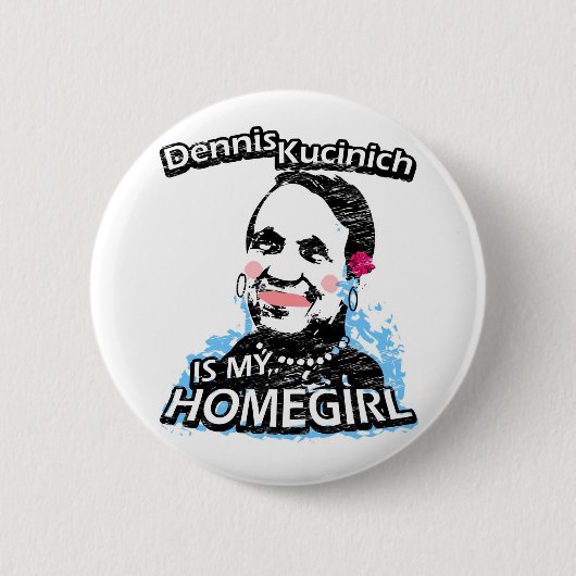 Dennis Kucinich is mijn thuisganger Ronde Button 5,7 Cm (Voorkant)