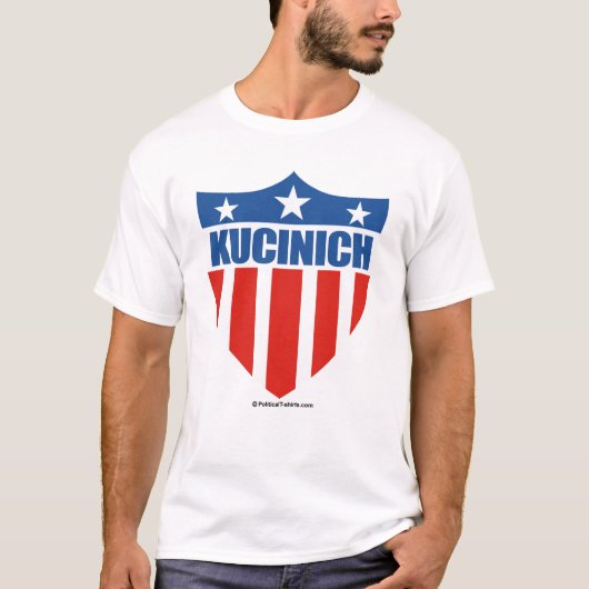 DENNIS KUCINICH VOOR PRESIDENT T-SHIRT (Voorkant)