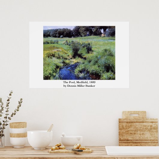 Dennis Miller Bunker is de pool, Medfield Poster (Keuken)