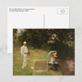 Dennis Miller Bunker schilderen in Calcot door Sar Briefkaart (Voorkant / Achterkant)