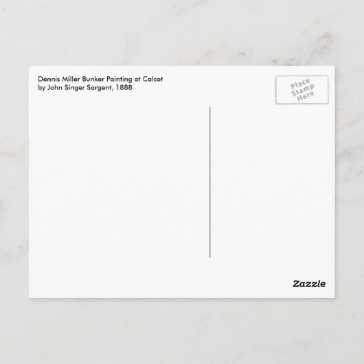 Dennis Miller Bunker schilderen in Calcot door Sar Briefkaart (Achterkant)