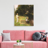 Dennis Miller Bunker schilderen in Calcot door Sar Canvas Afdruk (Insitu (Woonkamer))