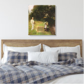 Dennis Miller Bunker schilderen in Calcot door Sar Canvas Afdruk (Insitu (Slaapkamer))