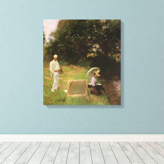 Dennis Miller Bunker schilderen in Calcot door Sar Canvas Afdruk (Insitu (Houten vloer))