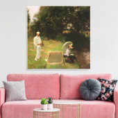 Dennis Miller Bunker schilderen in Calcot door Sar Canvas Afdruk (Insitu (Woonkamer))