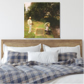 Dennis Miller Bunker schilderen in Calcot door Sar Canvas Afdruk (Insitu (Slaapkamer))