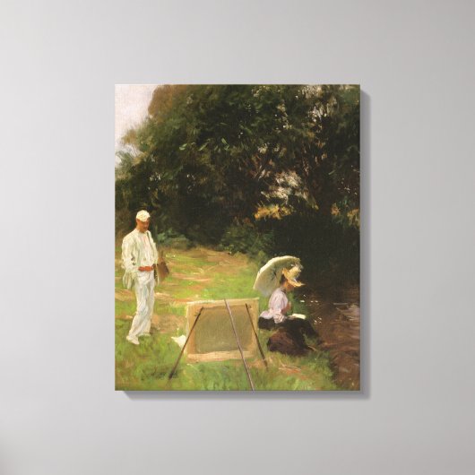 Dennis Miller Bunker schilderen in Calcot door Sar Canvas Afdruk (Voorkant)