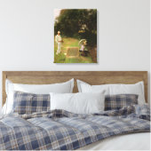 Dennis Miller Bunker schilderen in Calcot door Sar Canvas Afdruk (Insitu (Slaapkamer))