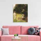 Dennis Miller Bunker schilderen in Calcot door Sar Canvas Afdruk (Insitu (Woonkamer))