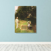 Dennis Miller Bunker schilderen in Calcot door Sar Canvas Afdruk (Insitu (Houten vloer))